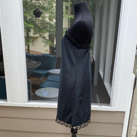 Vintage 60s Iris Lingerie Black Lace Lingerie Slip - Picture 2 of 12